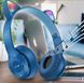 Беспроводные детские наушники Cat Ear P47 M с кошачьими ушками и подсветкой, Синие 11k01p003v3 фото 1