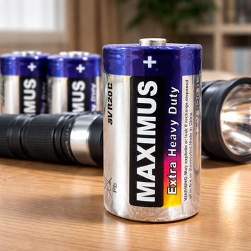 Солевая большая батарейка Maximus R20 D Size SUM1 1,5V (1 шт) 11k12p293v1 фото