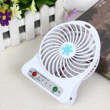 Настільний вентилятор Portable Fan, Білий 01k07p015v3 фото