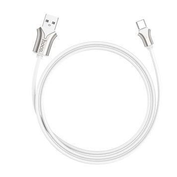 Кабель HOCO U67 Type-C Zinc Soft Silicone 1.2м 2.4A Бiлий 11k06p263 фото