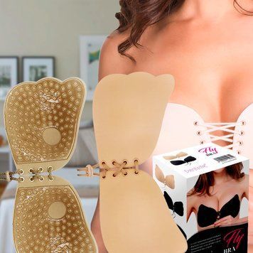 Бюстгальтер-невидимка на самоклеящейся основе с эффектом Push-Up Fly Bra (Angel Goddes) размер Чашки B Бежевый (В) 07k01p001v1 фото
