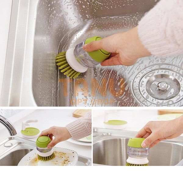 Щетка с дозатором моющего средства Palm Scrub зеленая 01k02p054v1 фото