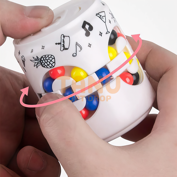 Дитяча розвиваюча іграшка-головоломка антистрес для дітей Cans Spinner Cube EL-2170 Білий 03k05p191v3 фото