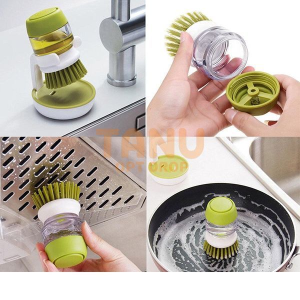 Щетка с дозатором моющего средства Palm Scrub зеленая 01k02p054v1 фото