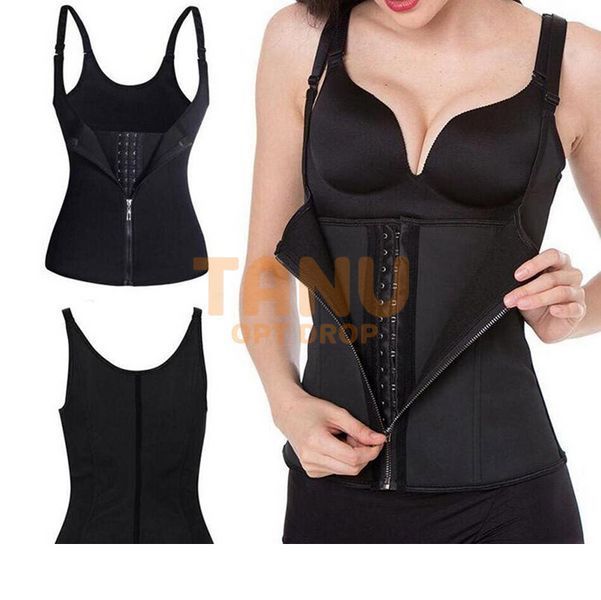 Стягуючий корсет для схуднення на бретельках Adjustable Shoulder Чорний (р-р М) 01k06p029 фото