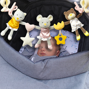 Інтерактивна дитяча іграшка-підвіска BabyOno Друзі 1441, з прорізувачем (SB) 03k17p307 фото