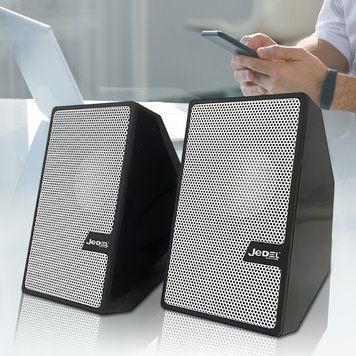 Колонки JEDEL S511, 2.0 USB+3,5 ММ, проводная стерео акустика для PC и ноутбука, 3 Вт*2, Черный (206) 11k03p223 фото