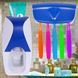 Автоматический настенный дозатор-диспенсер для зубной пасты + держатель для щёток Синий (205) 01k01p103 фото 1