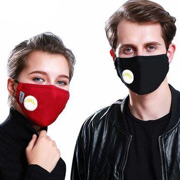 Пылезащитная маска фильтр с активированным углем MP2.5 клапаном выдоха, 5 СЛОЕВ ЗАЩИТЫ 14k03p024 фото