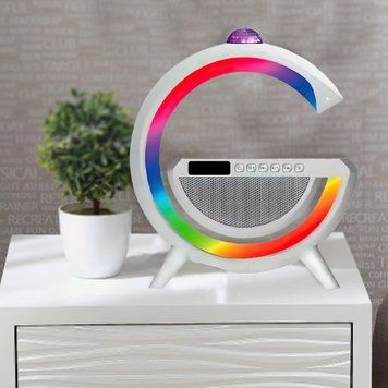 Многофункциональный ночник Bluetooth колонка 3в1 с беспроводной зарядкой RGB 2388 Rainbow(HA-36) 01k09p317 фото