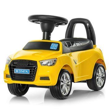 Каталка-толокар, машина для ребенка от 1 года, Bambi M 3147A-6 Audi с музыкой, желтый 03k17p065 фото