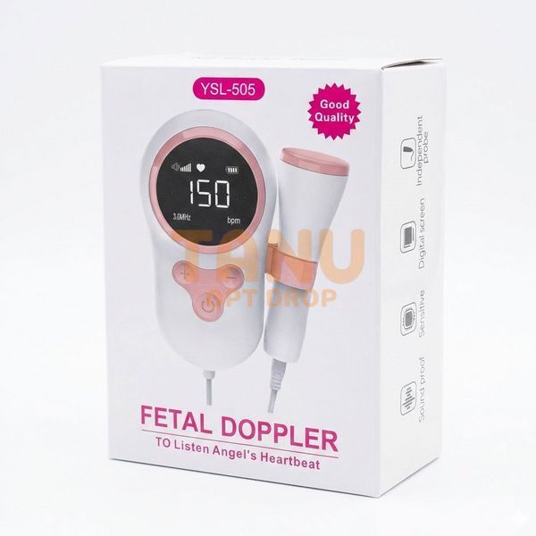 Доплер фетальний ультразвуковий для прослуховування серцебиття плоду Fetal Doppler YSL-T505-Pink (205) 06k02p021v1 фото