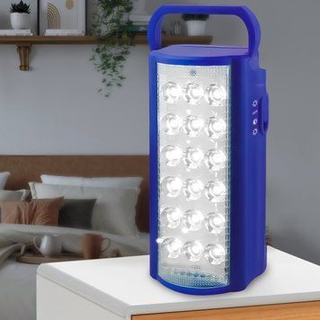 Переносний акумуляторний світлодіодний LED ліхтар-пауербанк з функцією заряджання KINSACH 220V Синій 02k11p155v3 фото