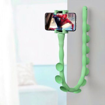 Тримач для телефона з присосками Cute Worm Lazy Holder штатив для гаджетів, зелений/211 11k02p147v2 фото