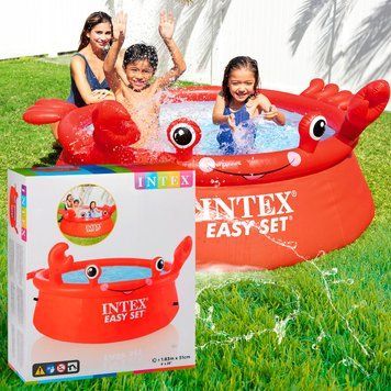 Детский надувной бассейн Intex 26100 "Crab Easy Set" 880л (IGR24) 02k12p094 фото