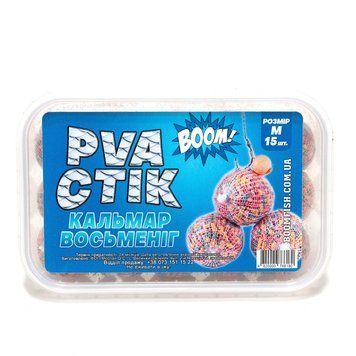 Стіки кормові риболовні BOOM PVA M (15 шт) Кальмар-Восьминіг 02k04p212v1 фото
