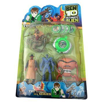 Игровой детский набор из 4 светящихся фигурок G01943/0803-6 герои мультфильма BEN10 5 серии + часы (NI) 03k26p008 фото