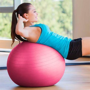 Надувний м'яч для фітнесу (фітбол) Yoga Bal 65 см Рожевий 02k07p022v5 фото