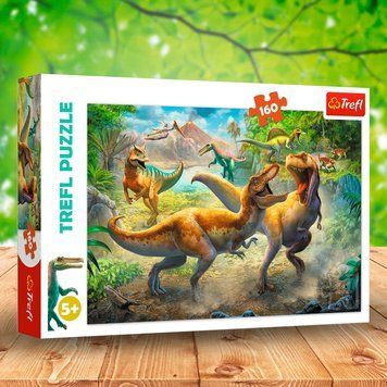 Пазли дитячі - (160 елм.) -" Битва динозаврів" Trefl 15360 (SB) 03k19p133 фото
