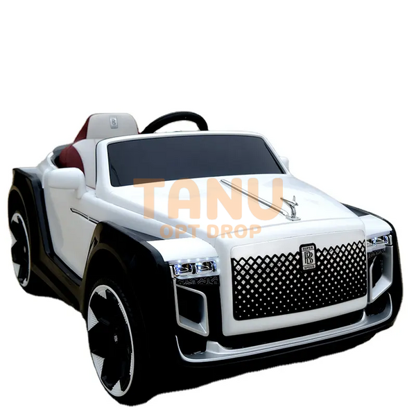Дитячий електромобіль зі світломузикою та шкіряним салоном Rolls Royce Phantom 928(AM-123) Білий (360T) 03k24p033 фото