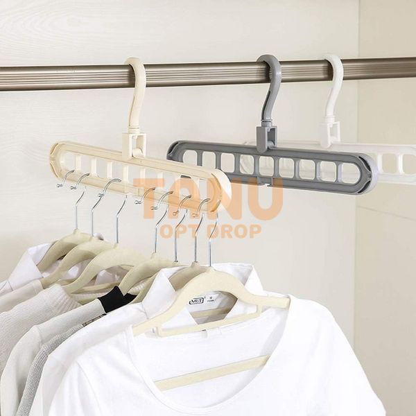 Багатофункціональна вішалка для одягу на 9 отворів Mini Wonder Hanger 9 Pieces Бірюзова (575) 01k06p036v3 фото