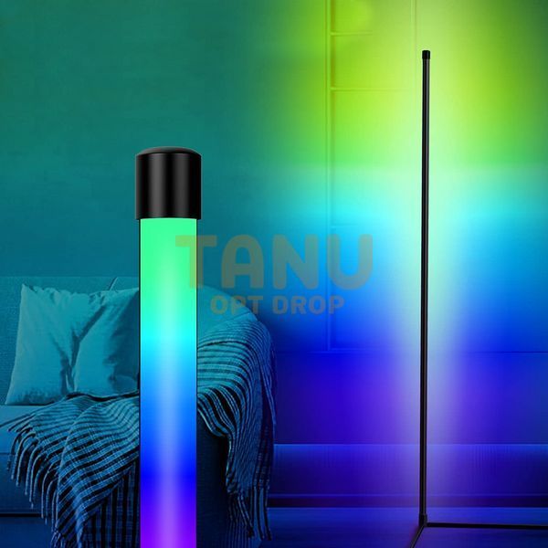 Кутова LED лампа торшер з пультом та регульованою яскравістю управління дотиком та з телефону EL-2188 (237) 01k09p048v3 фото