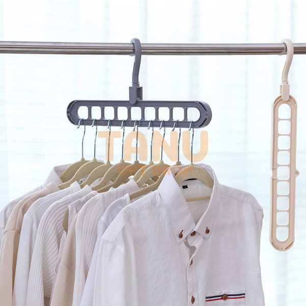 Багатофункціональна вішалка для одягу на 9 отворів Mini Wonder Hanger 9 Pieces Бірюзова (575) 01k06p036v3 фото
