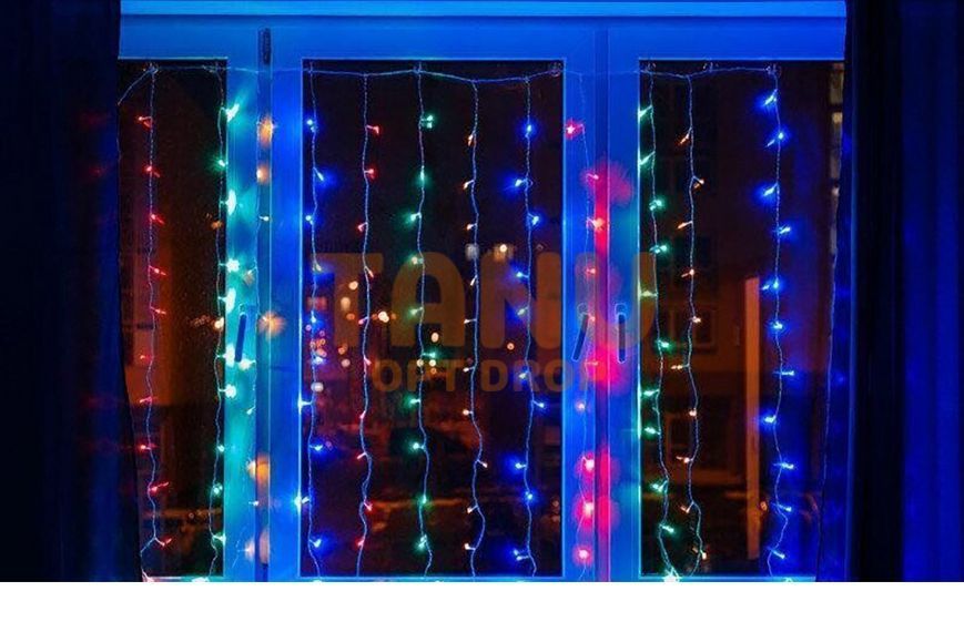 Гірлянда штора 400 LED МУЛЬТИК 30 м прозорий провід + Подарунок 12k01p041 фото