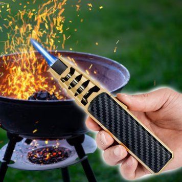 Газова турбо-запальничка, металева Lighter for BBQ 212 02k02p073 фото