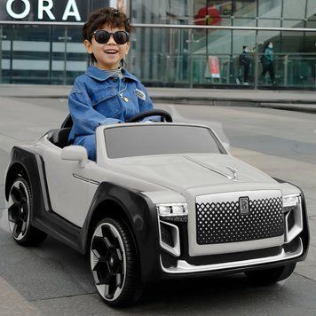 Детский электромобиль со светомузыкой и кожаным салоном Rolls Roys Phantom 928(AM-123) Оранжевый (360T) 03k24p033v4 фото