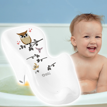 Дитяча пластикова гірка для купання "Plus baby" Маленька сова PB-SOWA-003-103, Tega Baby, білий (SB) 03k20p008 фото