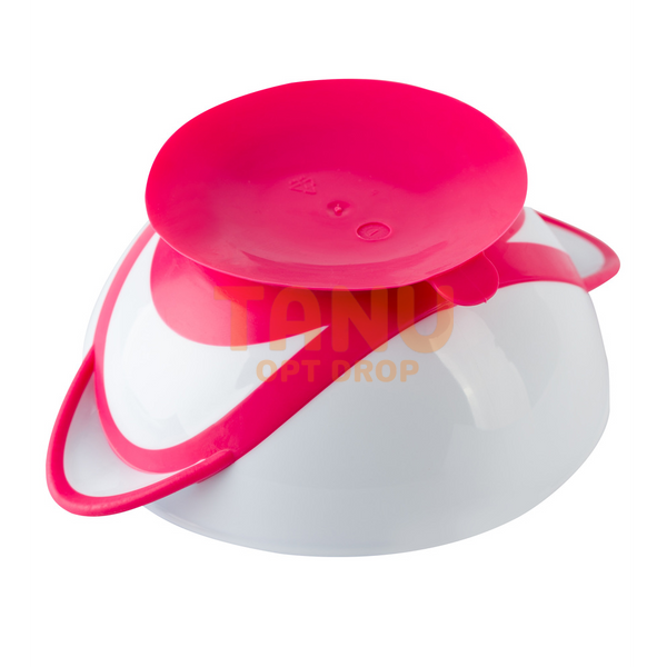 Дитяча миска з присоскою BabyOno 1063/03, з кришкою та ложечкою, рожевий (SB) 03k17p327v3 фото
