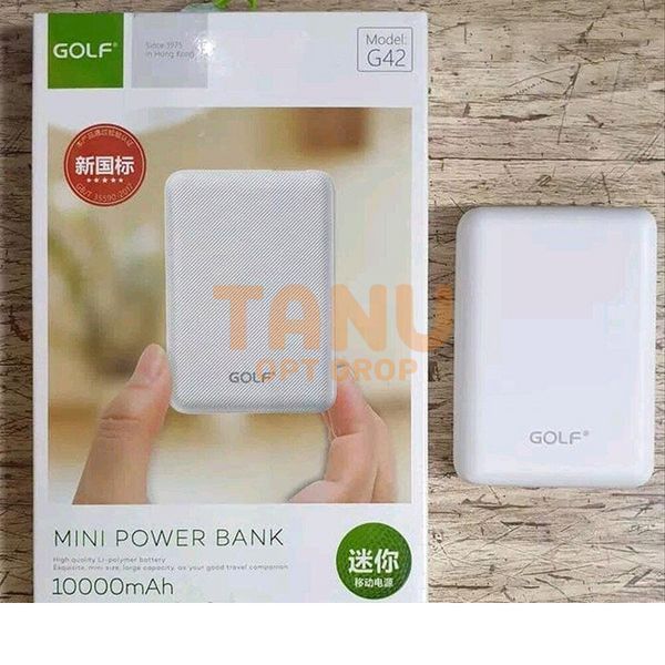 Портативна Зарядка Power Bank GOLF G42 10000mAh Біла 11k12p069 фото